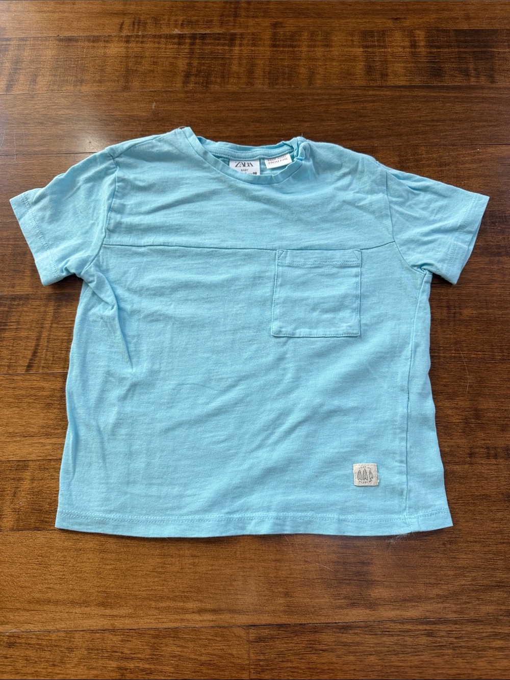 Zara Light Blue Pocket Tee